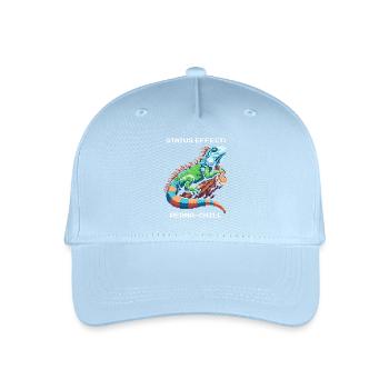 Status-Effekt: Dauerchill | Leguan Terrarium - Kinder Bio Basecap - Hellblau - Vorne