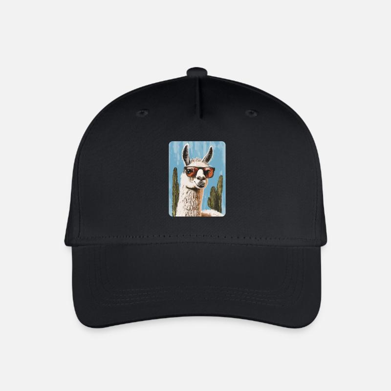 Lama - Kinder Bio Basecap - Schwarz