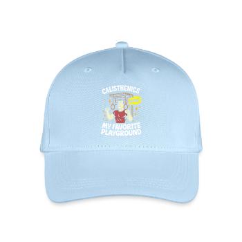 La callisthénie, mon terrain de jeu préféré - Casquette de baseball bio Enfant - bleu clair - Devant