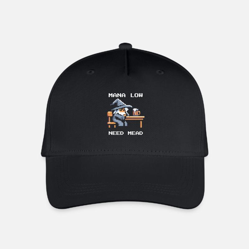 Mana vide ? L’hydromel aide ! | Blague de RPG sorcier - Casquette de baseball bio Enfant - noir