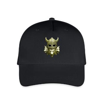Casque Viking Loup - Casquette de baseball bio Enfant - noir - Devant