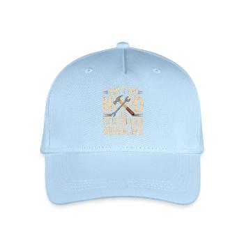 Ain't No Hood Like Fatherhood – Dad Shirt - Organic Kids’ Baseball Cap - light blue - Front