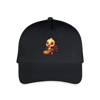 Bébé dinde de Thanksgiving - Casquette de baseball bio Enfant - noir - Devant