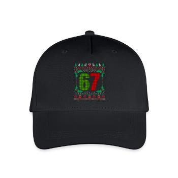67 Memes Funny Gen Alpha Christmas - Organic Kids’ Baseball Cap - black - Front