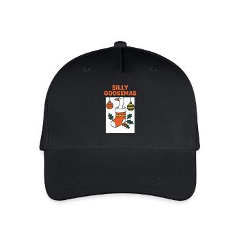 Silly Goosemas Lustige Weihnachtsmann-Weihnachtsgans - Kinder Bio Basecap - Schwarz - Vorne