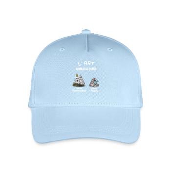 Humour from Marseille and Nice Promenade des Anglais - Organic Kids’ Baseball Cap - light blue - Front