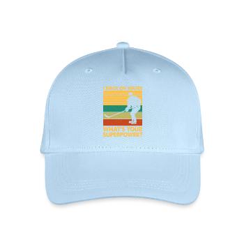 Hockey Eishockey Eishockeyspieler Geschenk - Kinder Bio Basecap - Hellblau - Vorne