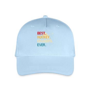 Hockey Opa Eishockey Eishockeyspieler Geschenk - Kinder Bio Basecap - Hellblau - Vorne