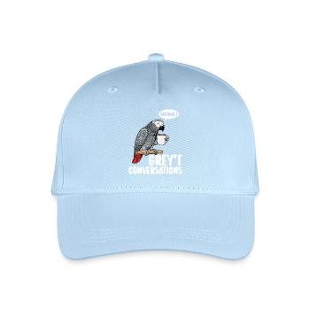 African Grey Parrot Bird Humor - Organic Kids’ Baseball Cap - light blue - Front