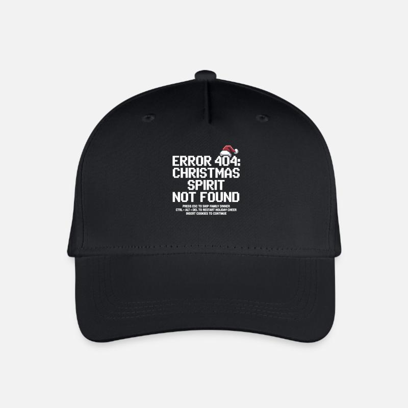 Error 404 Christmas – Funny Nerd Xmas - Organic Kids’ Baseball Cap - black