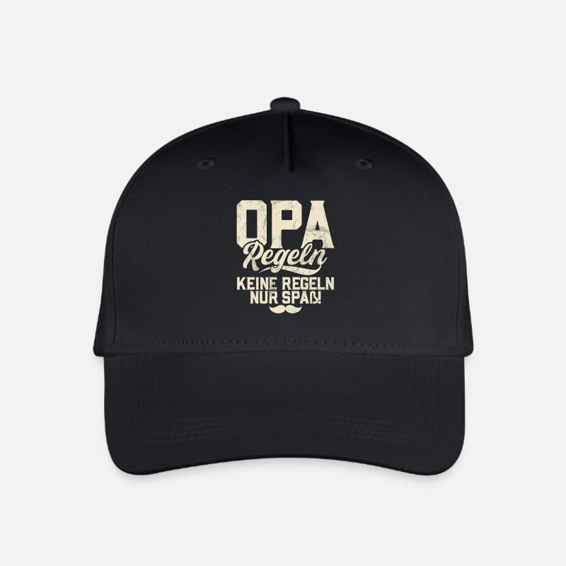 Opa Regeln Keine Regeln Nur Spaß - Kinder Bio Basecap - Schwarz