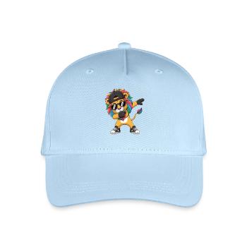 Dabbing Lion avec casquette – Roi Streetstyle coloré - Casquette de baseball bio Enfant - bleu clair - Devant