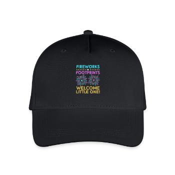 Gender Reveal Neues Jahr - Kinder Bio Basecap - Schwarz - Vorne