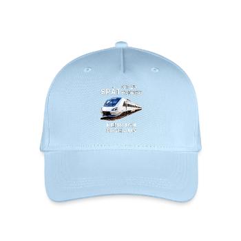 TRAIN I KNOW MY WAY AROUND BEING LATE - Organic Kids’ Baseball Cap - light blue - Front