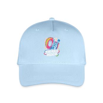 Zero Rules Rockers Punk Rock Music - Organic Kids’ Baseball Cap - light blue - Front