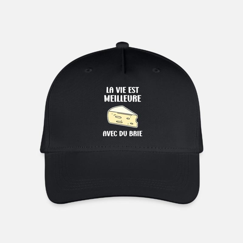 Humor Brie-Käse - Kinder Bio Basecap - Schwarz