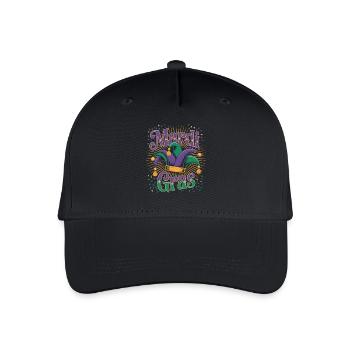 Carnaval Mardi Gras Confettis - Casquette de baseball bio Enfant - noir - Devant
