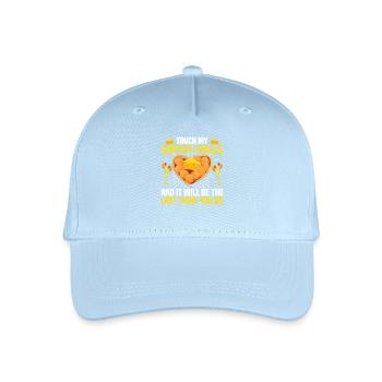 Käsebällchen Kostüm Mix Käsebällchen Feinschmecker Käse - Kinder Bio Basecap - Hellblau - Vorne