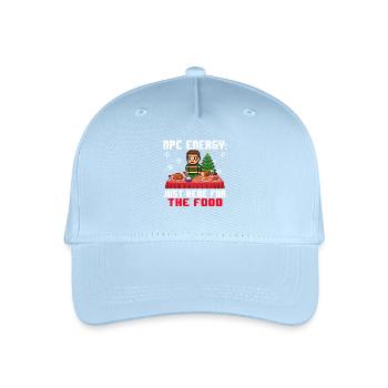 NPC-Energie nur hier für das Food Gamer Xmas - Kinder Bio Basecap - Hellblau - Vorne