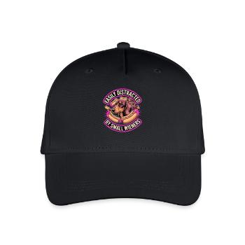Facilement distrait par de petites saucisses fumées inusables - Casquette de baseball bio Enfant - noir - Devant