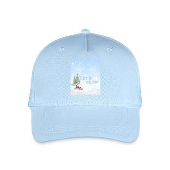 Let It Snow – Magischer Winter | Christmas Wonderl - Kinder Bio Basecap - Hellblau - Vorne