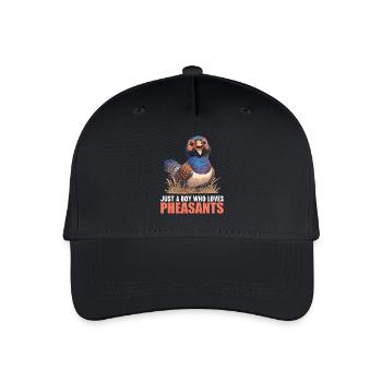 Fasane Fasan - Kinder Bio Basecap - Schwarz - Vorne
