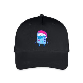Kawaii Christmas Robot Santa Bot - Organic Kids’ Baseball Cap - black - Front