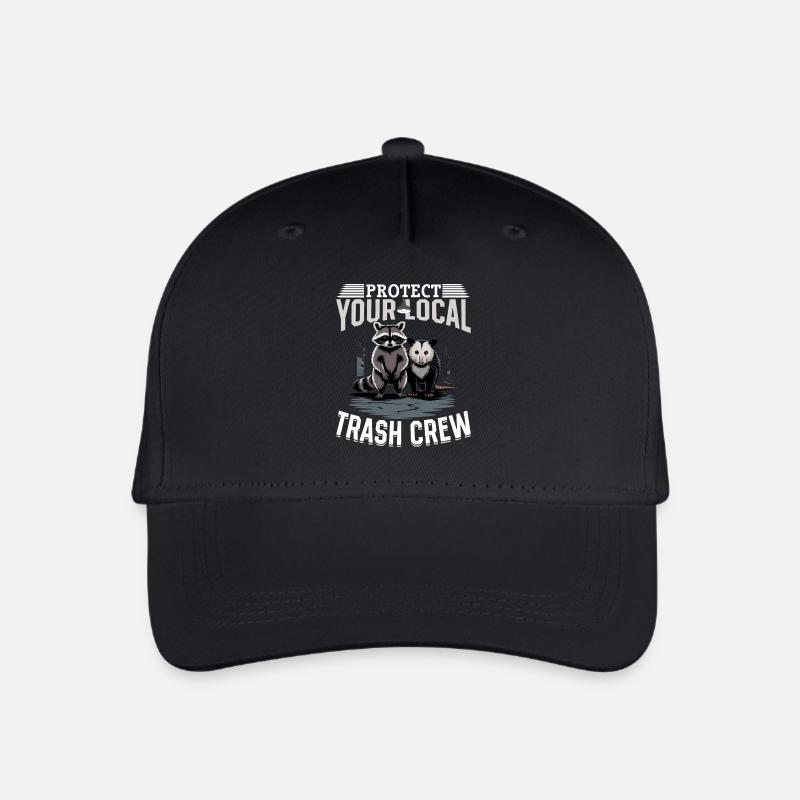 Opossum et raton laveur drôles - Casquette de baseball bio Enfant - noir