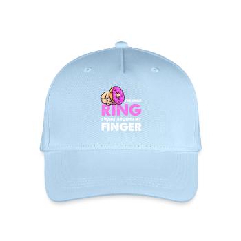 Nur der Donut-Ring am Finger - Kinder Bio Basecap - Hellblau - Vorne