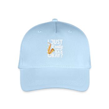 J’aime vraiment le saxophone et l’orchestre de saxophone, le jazz band - Casquette de baseball bio Enfant - bleu clair - Devant