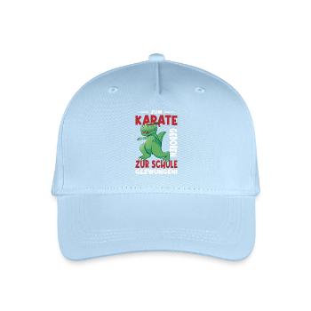 Enfants nés au karaté, forcés d’aller à l’école - Casquette de baseball bio Enfant - bleu clair - Devant