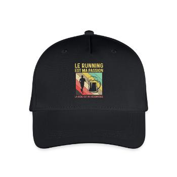 Running Passion Bière Récompense Humour Course - Casquette de baseball bio Enfant - noir - Devant