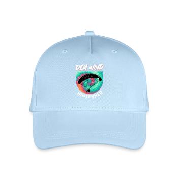 Gleitschirmflieger DEM WIND HINTERHER Lustig - Kinder Bio Basecap - Hellblau - Vorne