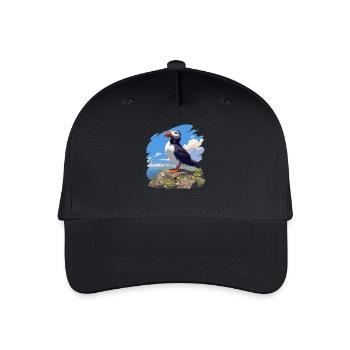 Puffin Papageientaucher - Kinder Bio Basecap - Schwarz - Vorne