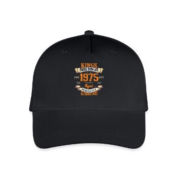 kings born in 1975 - Casquette de baseball bio Enfant - noir - Devant