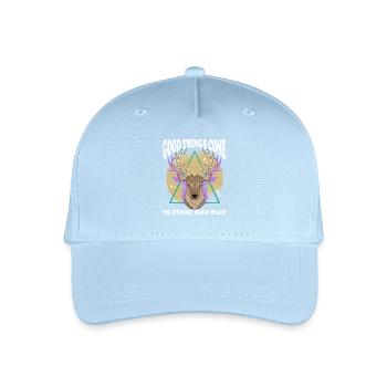 Hirschkopf mit geometrischer Triangel - Kinder Bio Basecap - Hellblau - Vorne