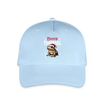 Merry Toadmas Funny Toad Christmas Motif - Organic Kids’ Baseball Cap - light blue - Front