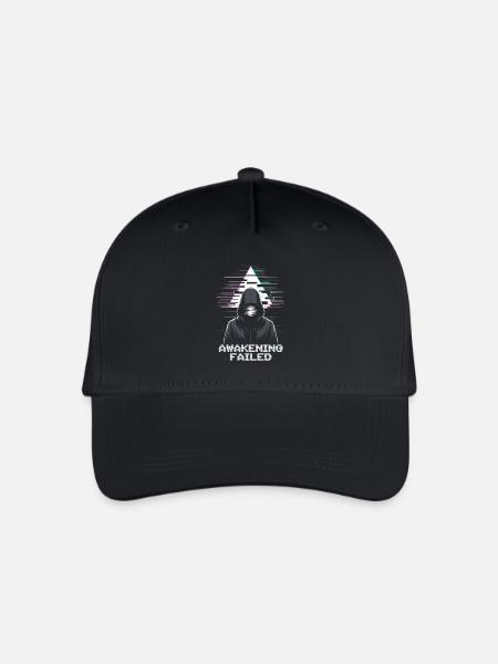 Glitch-Hacker mit „Awakening Failed“ Look - Kinder Bio Basecap - Schwarz