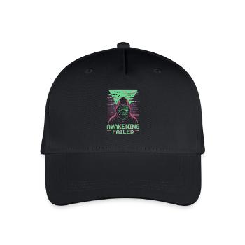 Awakening Failed in retro glitch look - Organic Kids’ Baseball Cap - black - Front