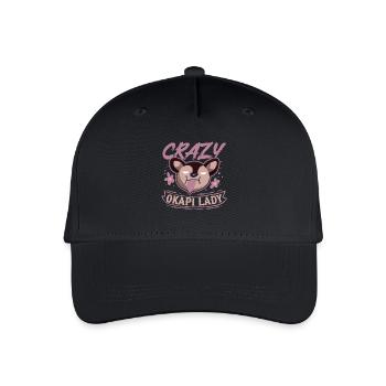 Crazy Okapi Lady - Kinder Bio Basecap - Schwarz - Vorne