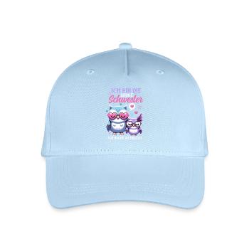 Big sister Owls Older baby Siblings - Organic Kids’ Baseball Cap - light blue - Front