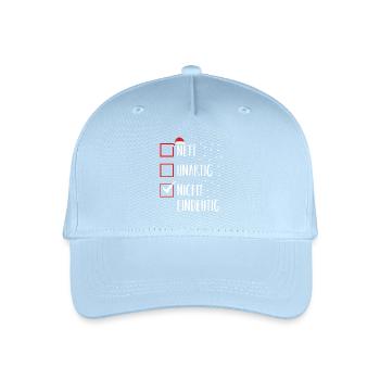 Weihnachtsmann Weihnachtszeit Unartig Weihnachts - Kinder Bio Basecap - Hellblau - Vorne