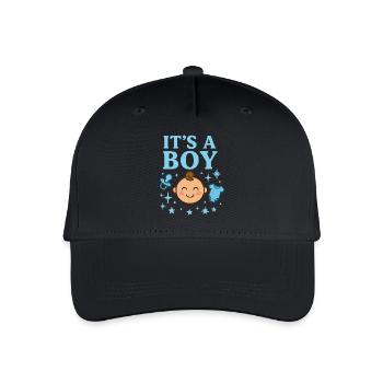 C’est un motif garçon – bébé - Casquette de baseball bio Enfant - noir - Devant