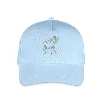 Kuh Motiv – Ländlicher Charme - Kinder Bio Basecap - Hellblau - Vorne