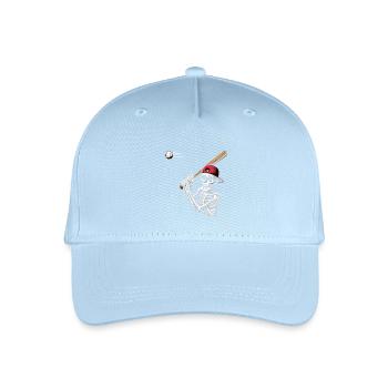 Baseball Skeleton  - Organic Kids’ Baseball Cap - light blue - Front
