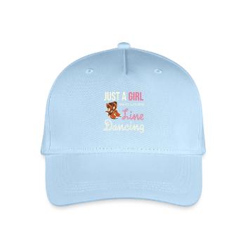 Femme danseuse en ligne avec bottes de cow-boy - Casquette de baseball bio Enfant - bleu clair - Devant