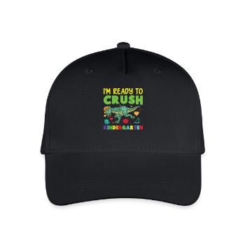 Pachycephalosaurus Kindergarten-Outfit - Kinder Bio Basecap - Schwarz - Vorne