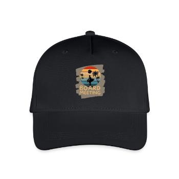 Surfing Board Meeting - Organic Kids’ Baseball Cap - black - Front