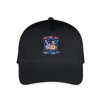 Accro aux nuits douillettes Amant du crochet Drôle - Casquette de baseball bio Enfant - noir - Devant