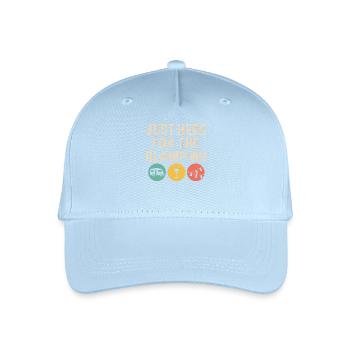 Just Here for the Glamping - Organic Kids’ Baseball Cap - light blue - Front